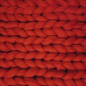 Chunky merino wool blanket